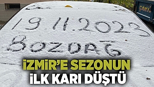 İzmir'e mevsimin ilk karı düştü