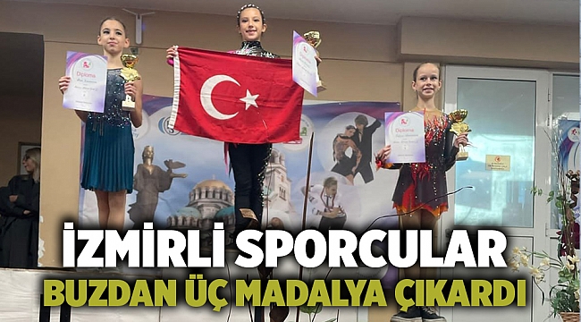 İzmirli sporcular buzdan üç madalya çıkardı