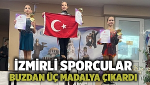 İzmirli sporcular buzdan üç madalya çıkardı