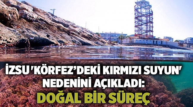 İZSU 'Körfez’deki kırmızı suyun' nedenini açıkladı: Doğal bir süreç