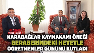 Karabağlar Kaymakamı Öneği, Beraberindeki Heyetle Öğretmenler Gününü Kutladı