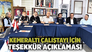 Kemeraltı Çalıştayı için teşekkür açıklaması