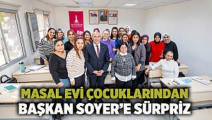 Masal Evi çocuklarından Başkan Soyer’e sürpriz