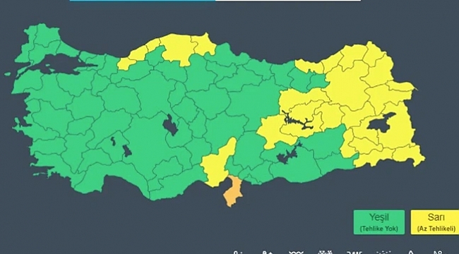 Meteoroloji'den 27 il için sarı ve turuncu kodlu uyarı