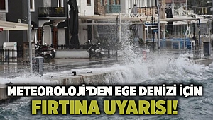 Meteoroloji’den Ege Denizi için fırtına uyarısı!