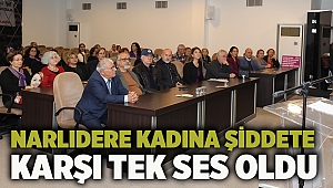 Narlıdere kadına şiddete karşı tek ses oldu