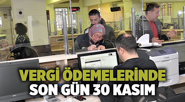 Vergi ödemelerinde son gün 30 Kasım