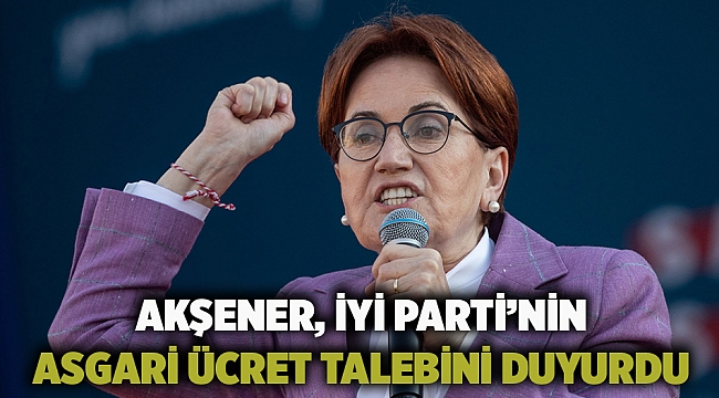 Akşener, İYİ Parti’nin asgari ücret talebini duyurdu