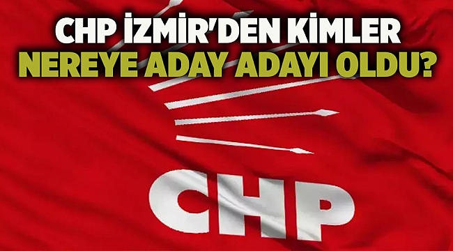 CHP İzmir'den kimler nereye aday adayı oldu?