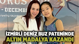 İzmirli Deniz buz pateninde altın madalya kazandı