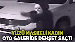 Maskeli kadın pompalı tüfekle dehşet saçtı