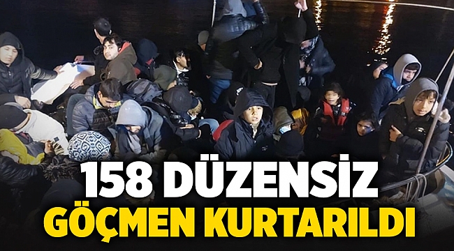 158 düzensiz göçmen kurtarıldı