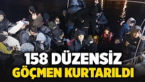 158 düzensiz göçmen kurtarıldı