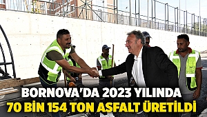 Bornova'da 2023 yılında 70 bin 154 ton asfalt üretildi