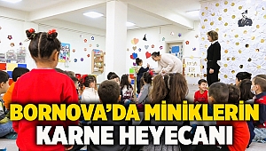 Bornova’da miniklerin karne heyecanı