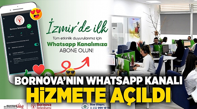 Bornova’nın WhatsApp Kanalı hizmete açıldı