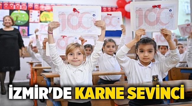 İzmir'de karne sevinci