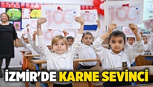 İzmir'de karne sevinci