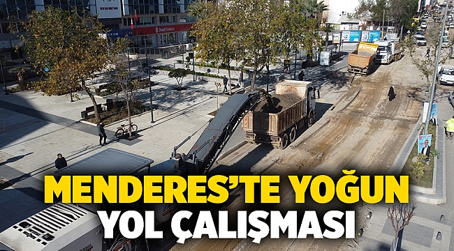 Menderes’te Yoğun Yol Çalışması