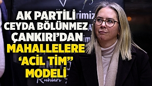 AK Partili Ceyda Bölünmez Çankırı'dan Mahallere 'Acil Tim