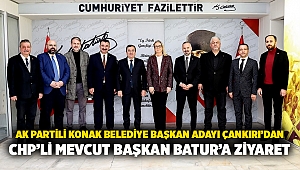 AK Partili Konak Belediye Başkan Adayı Çankırı’dan CHP’li Mevcut Başkan Batur’a Ziyaret