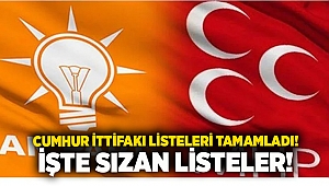 Cumhur İttifakı listeleri tamamladı! İşte sızan listeler!