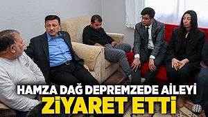 Hamza Dağ'dan depremzede aileye ziyaretinde 