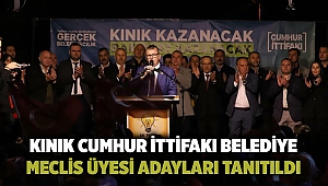 Kınık Cumhur İttifakı Belediye Meclis Üyesi Adayları tanıtıldı