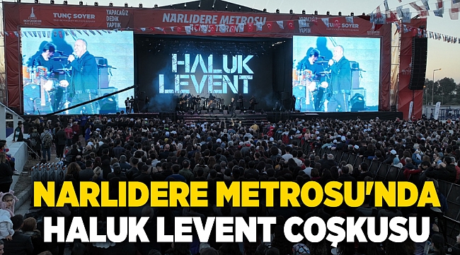 Narlıdere Metrosu'nda Haluk Levent coşkusu