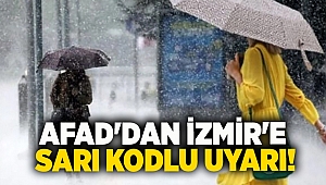 AFAD'dan İzmir'e sarı kodlu uyarı!