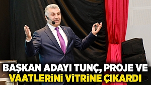 Başkan Adayı Tunç, proje ve vaatlerini vitrine çıkardı