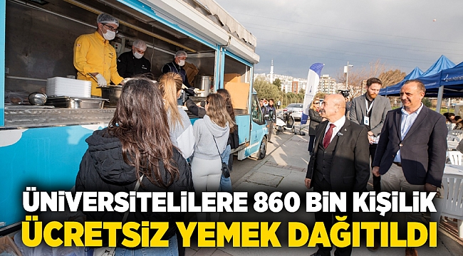 Üniversitelilere 860 bin kişilik ücretsiz yemek dağıtıldı