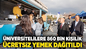 Üniversitelilere 860 bin kişilik ücretsiz yemek dağıtıldı