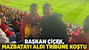 Başkan Çiçek, Mazbatayı Aldı Tribüne Koştu