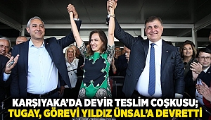 Karşıyaka’da devir teslim coşkusu; Tugay, görevi Yıldız Ünsal’a devretti