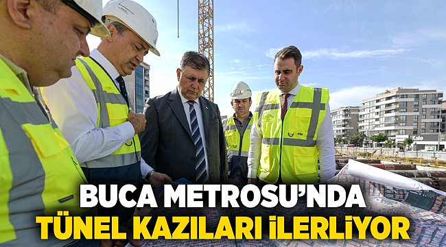 Başkan Tugay metro şantiyelerini inceledi