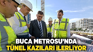 Başkan Tugay metro şantiyelerini inceledi