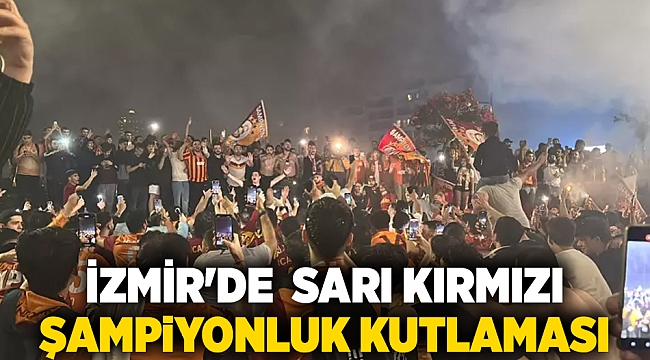 İzmir'de sarı kırmızı şampiyonluk kutlaması