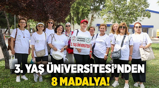 Karşıyaka Belediyesi 3. Yaş Üniversitesi'nden 8 madalya!