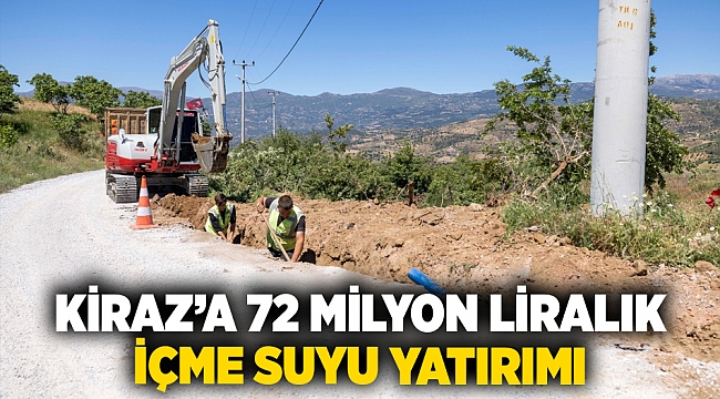 Kiraz’a 72 milyon liralık içme suyu yatırımı