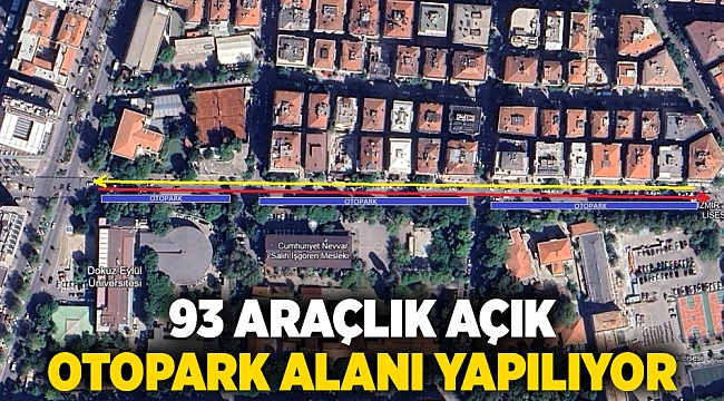 93 araçlık açık otopark alanı yapılıyor