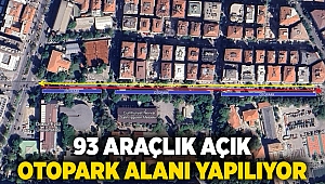 93 araçlık açık otopark alanı yapılıyor