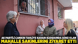 AK PARTİ İZMİR MİLLETVEKİLİ CEYDA BÖLÜNMEZ ÇANKIRI TAHLİYE KARARI KARŞISINDA ŞOKE OLAN MAHALLE SAKİNLERİNİ ZİYARET ETTİ