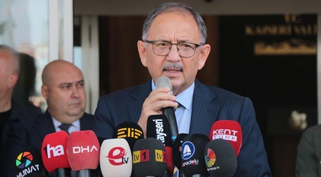 Bakan Özhaseki: Deprem bölgesinde 2 binin üzerinde şantiyemiz var