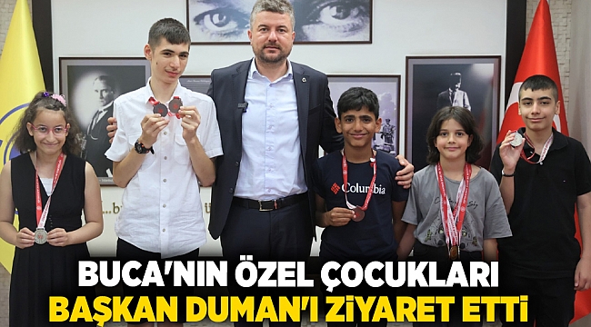 Buca'nın Özel Çocukları Başkan Duman'ı Ziyaret Etti