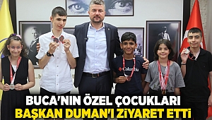 Buca'nın Özel Çocukları Başkan Duman'ı Ziyaret Etti