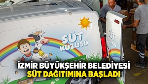 İzmir Büyükşehir Belediyesi süt dağıtımına başladı