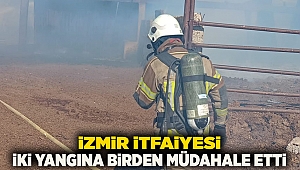 İzmir İtfaiyesi iki yangına birden müdahale etti