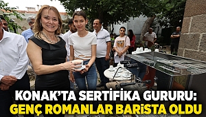 Konak’ta sertifika gururu: Genç Romanlar barista oldu