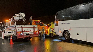 Kuzey Marmara Otoyolu'nda otobüs devrildi